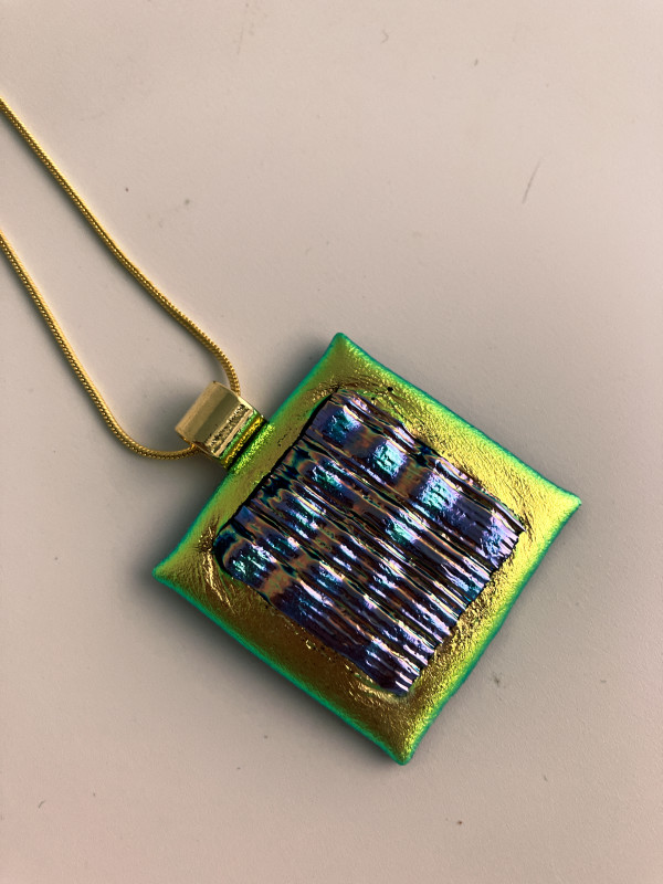 Fused glass pendant #245 by Shayna Heller