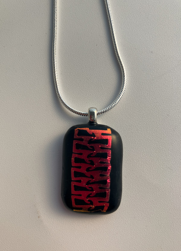 Fused glass pendant #248 by Shayna Heller