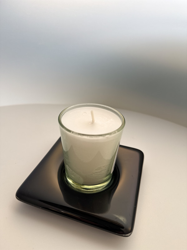 Memorial plate candle holder. #41 by Shayna Heller