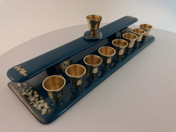 Menorah - wide cups by Shayna Heller