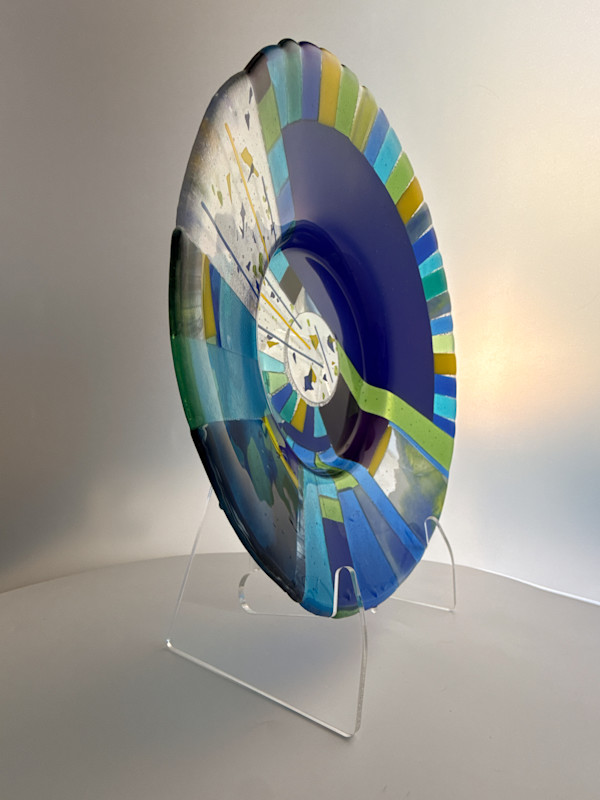 Custom - Abstract Collage in Blues by Shayna Heller, Image 1.
