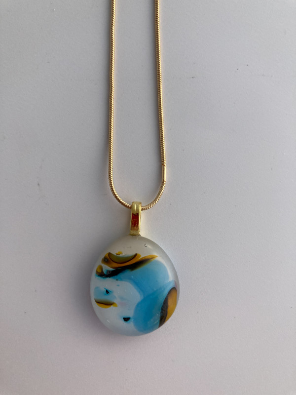 Fused glass pendant #174