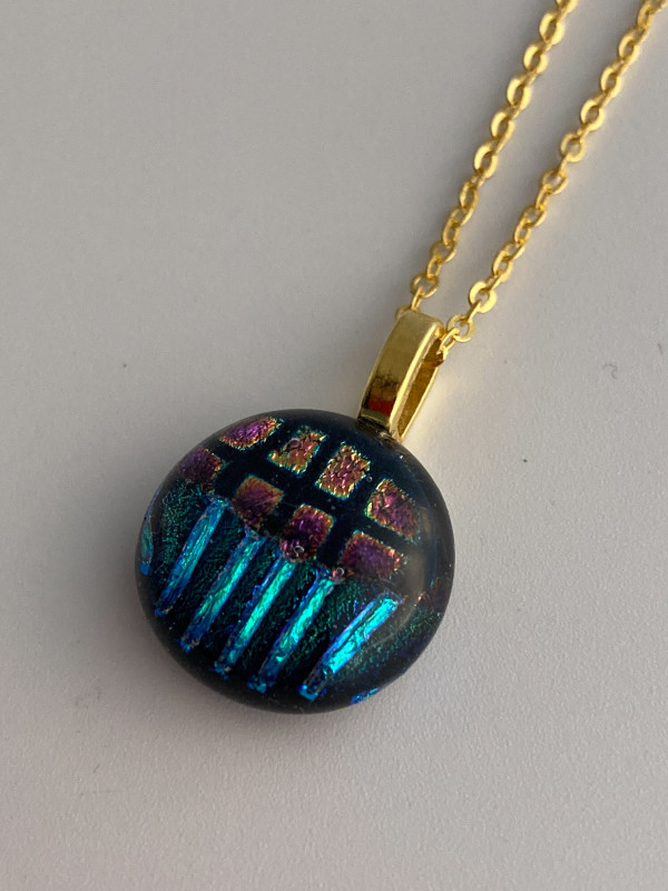 Fused glass pendant #170 by Shayna Heller