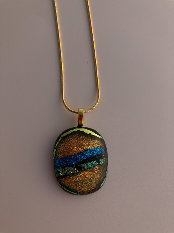 Fused glass pendant #181