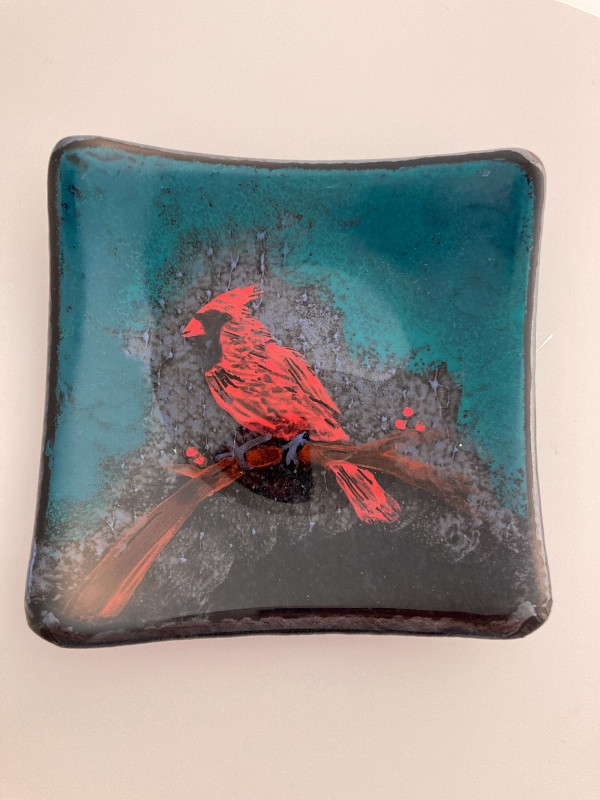 Art Glass - Cardinal by Shayna Heller