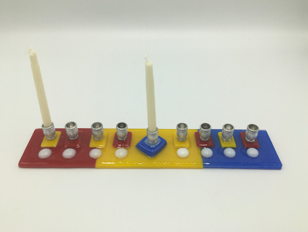 Menorah Tri-color by Shayna Heller
