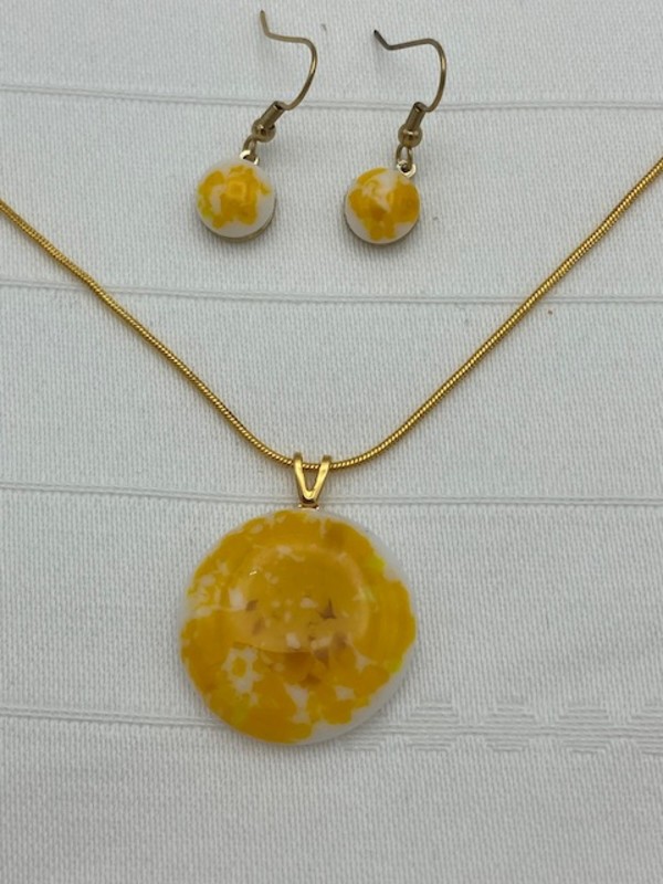 Pendant and earring set. #7
