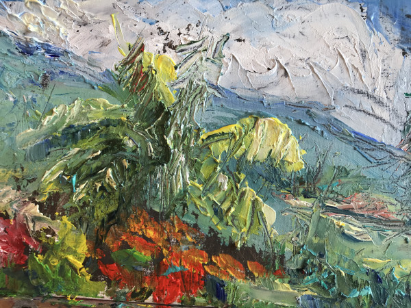 Wailuku, View of the Mountain and palm tree (ON SALE)