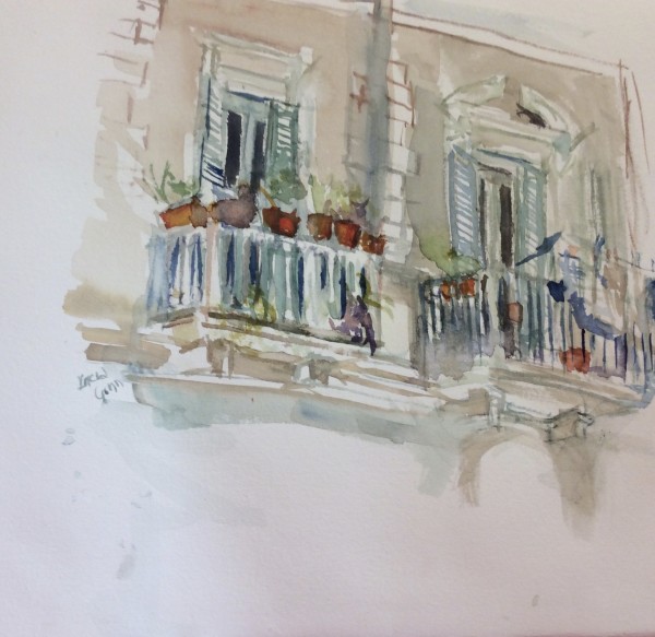 Balcony in via Trevisani, Bari, Italy
