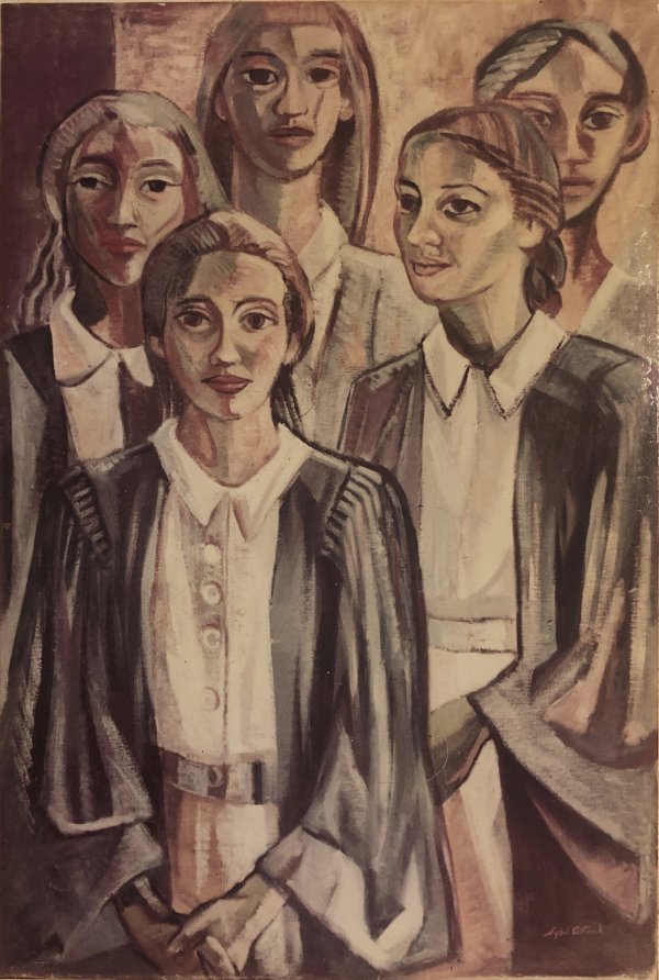 Choir Girls St. Joseph Convent  - Choir Girls - Convent Choir * by Sybil Atteck (1911-1975)