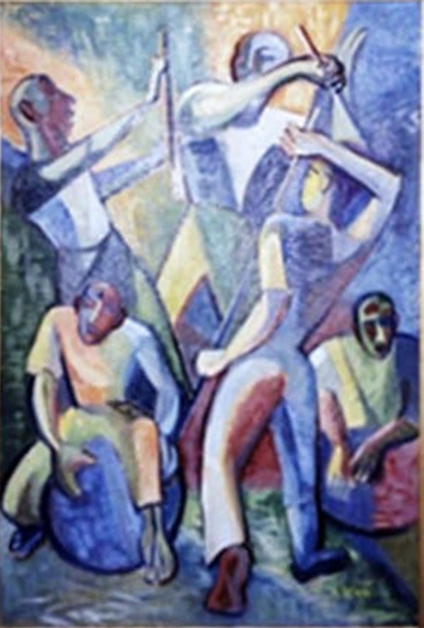 Stick Fighting * by Sybil Atteck (1911-1975)