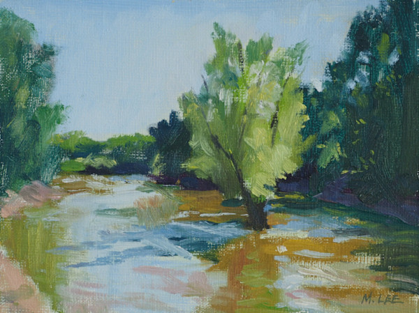 Painting from the Channel 35 Bridge by Matthew Lee