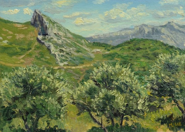 Windy Olive Trees on 'Le Garlaban' by Matthew Lee