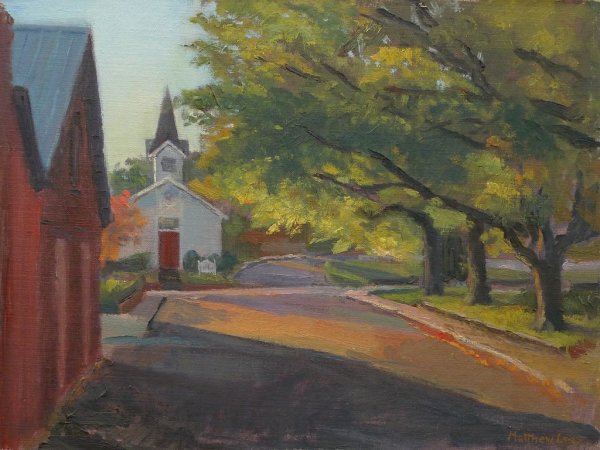 Tree Lined Mulberry Street, Collierville by Matthew Lee