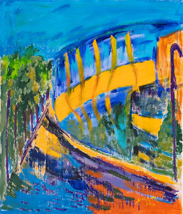 Cancha de Boca desde la Vía by Stivaletta, Mabel Rosario