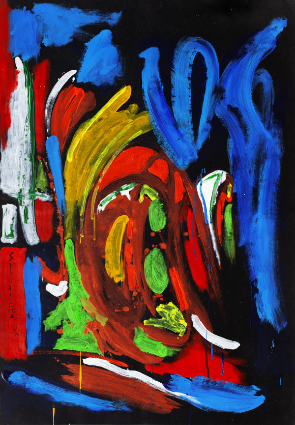 Expression in blue and orange