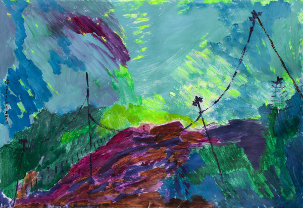 Paisaje con cables