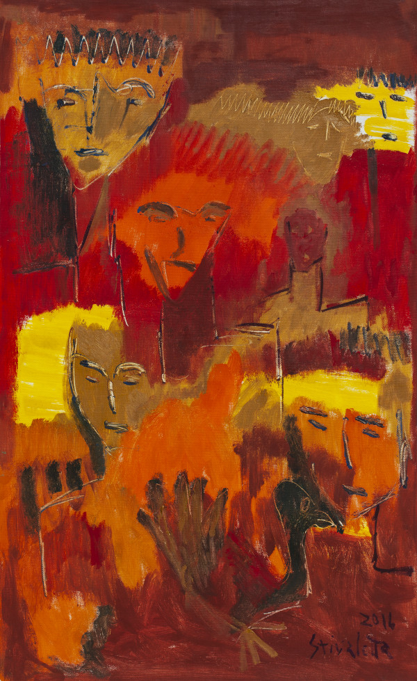 Faces and bird by Stivaletta, Mabel Rosario