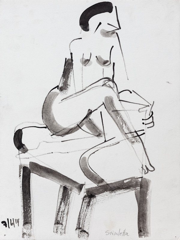 Giselle sentada_ by Stivaletta, Mabel Rosario