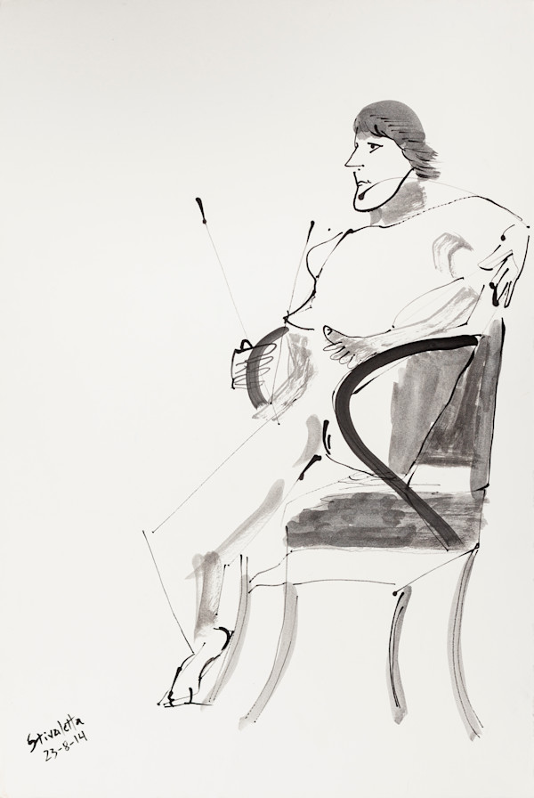 Modelo en sillon by Stivaletta, Mabel Rosario