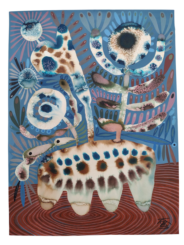 Cerulean Potted Plant by Krisanne Souter