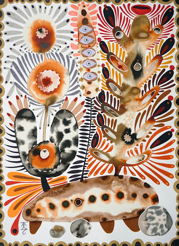 Plants in salt-glazed stoneware by Krisanne Souter