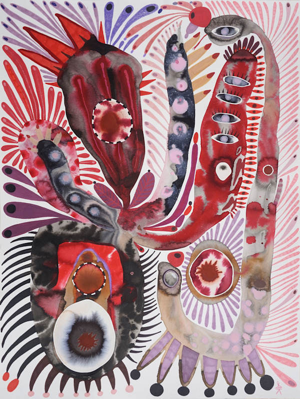 Amethyst rhizome and the cherry snake rhizome by Krisanne Souter