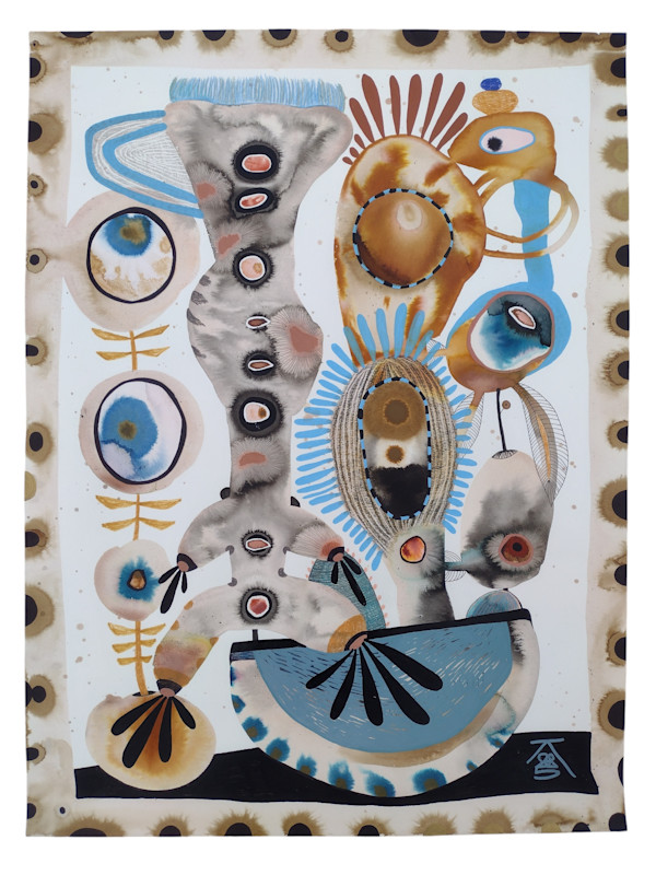 Desert Plants in Pottery Pots by Krisanne Souter