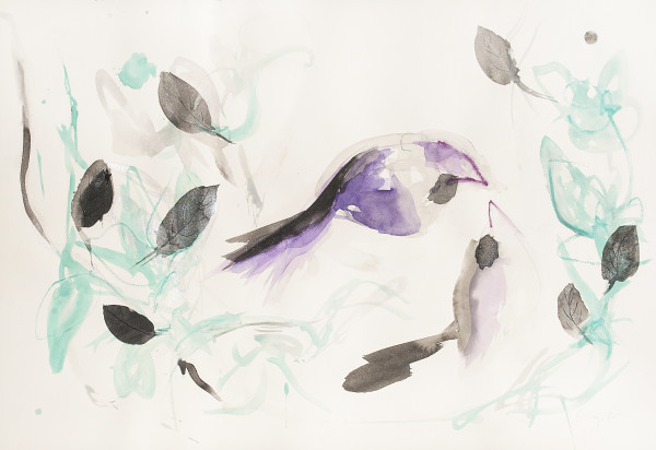 Purple birds aka LOVE by Alba Escayo