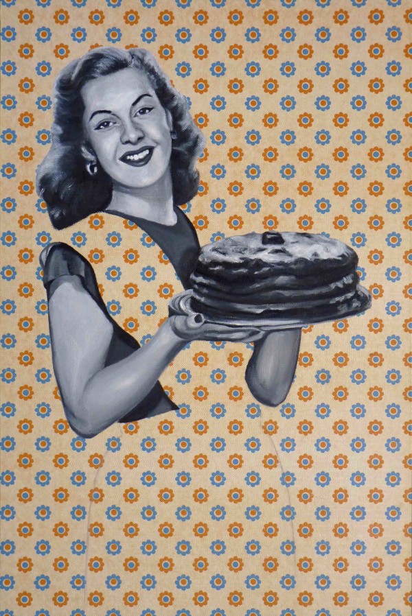 Eva with Cake (Print) by Kristina Kanders