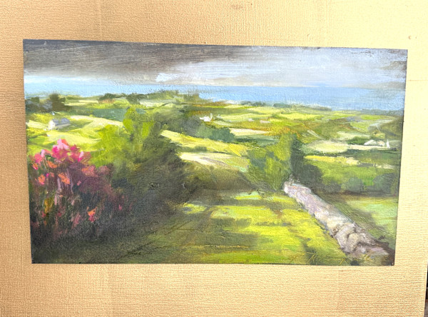 An Irish Woman Casts A Long Shadow (color Study) by Rachael McCampbell