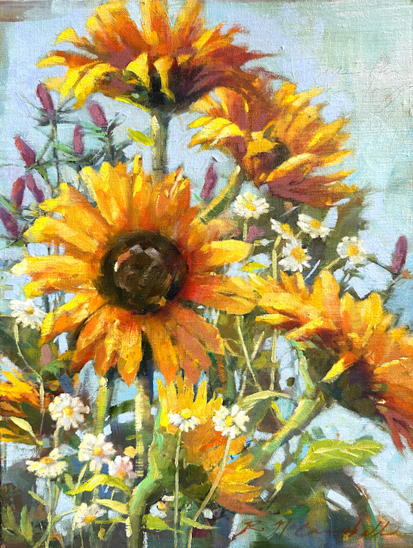 Browned-Eyed Sunflowers by Rachael McCampbell