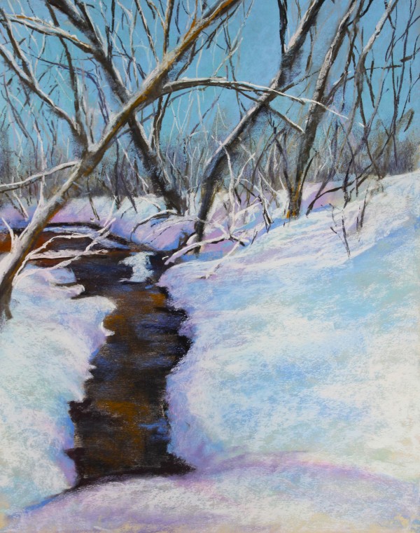 Snow at the Creek by Renee Leopardi