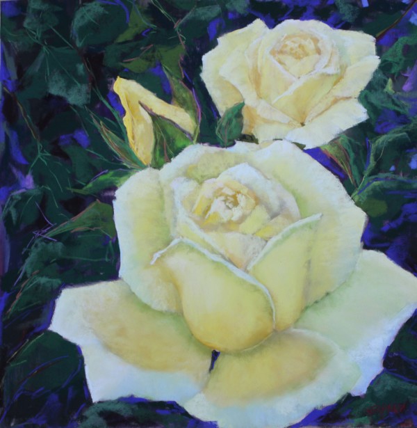 Three Yellow Roses by Renee Leopardi