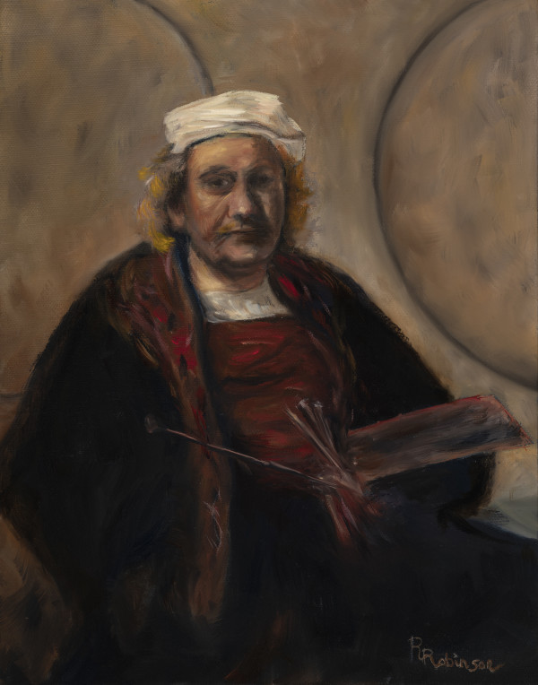 Self-portrait, after Rembrandt by Randy Robinson