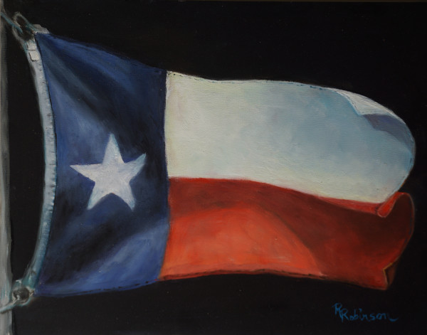 Texas flying flag by Randy Robinson