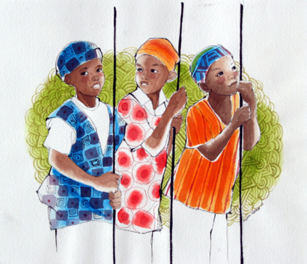 UNTITLED (3 Boys) by Sylvia L. Walker, Image 1.