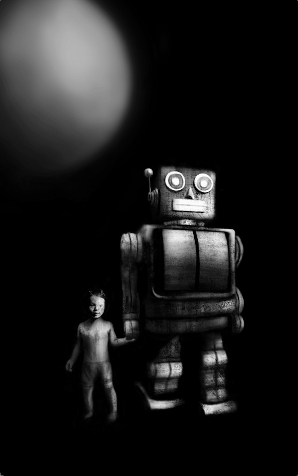 Robot with a child by M A R K    H U E B N E R, Image 1.