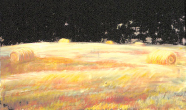 MacDowell Hay Bale Series #7, Moonswept by Gilah Yelin Hirsch