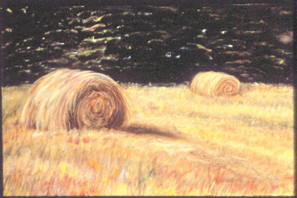 MacDowell Hay Bale Series #13, Fire Flies by Gilah Yelin Hirsch