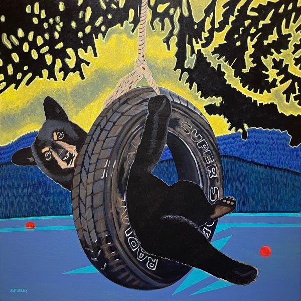 A Black Bear on a Swing by Brandy Saturley, Image 2.