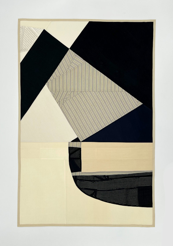 Medium Black, Cream & Silver Study, #2 by Debra Smith, Image 3.