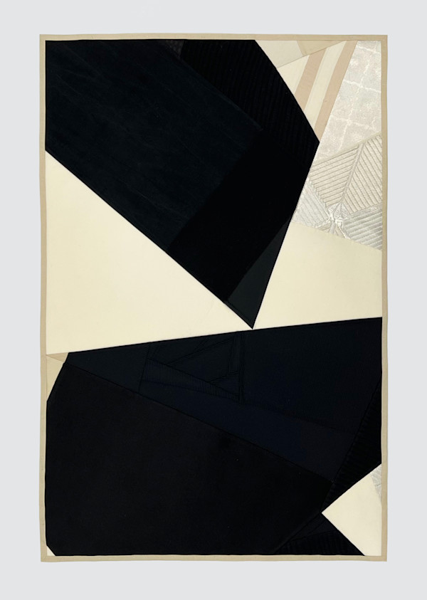 Medium Black, Cream & Silver Study, #1 by Debra Smith, Image 1.