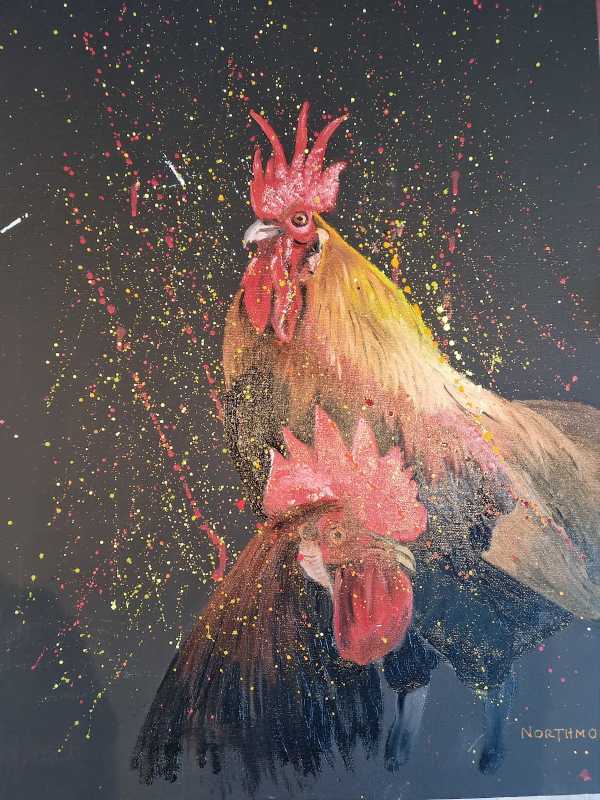 Roosters by Gillian Northmore