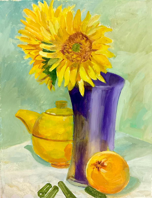 Yellow Flower and Orange by Joe Roache
