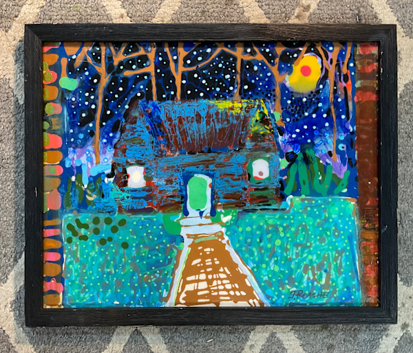 Blue House at Night by Joe Roache