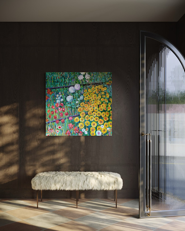 Yellow Flowers at Giverny by Joe Roache