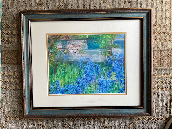 Blue House and Wisteria by Joe Roache