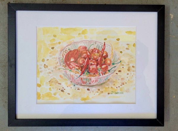 Cherries and Peppers in a Bowl by Joe Roache