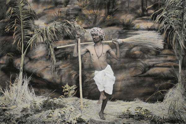Ramesh with a Broom by Waswo X. Waswo